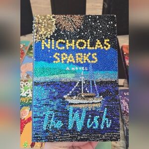 Colorful Beaded / Bedazzled / Jeweled Nicholas Sparks Book Cover 'The Wish'